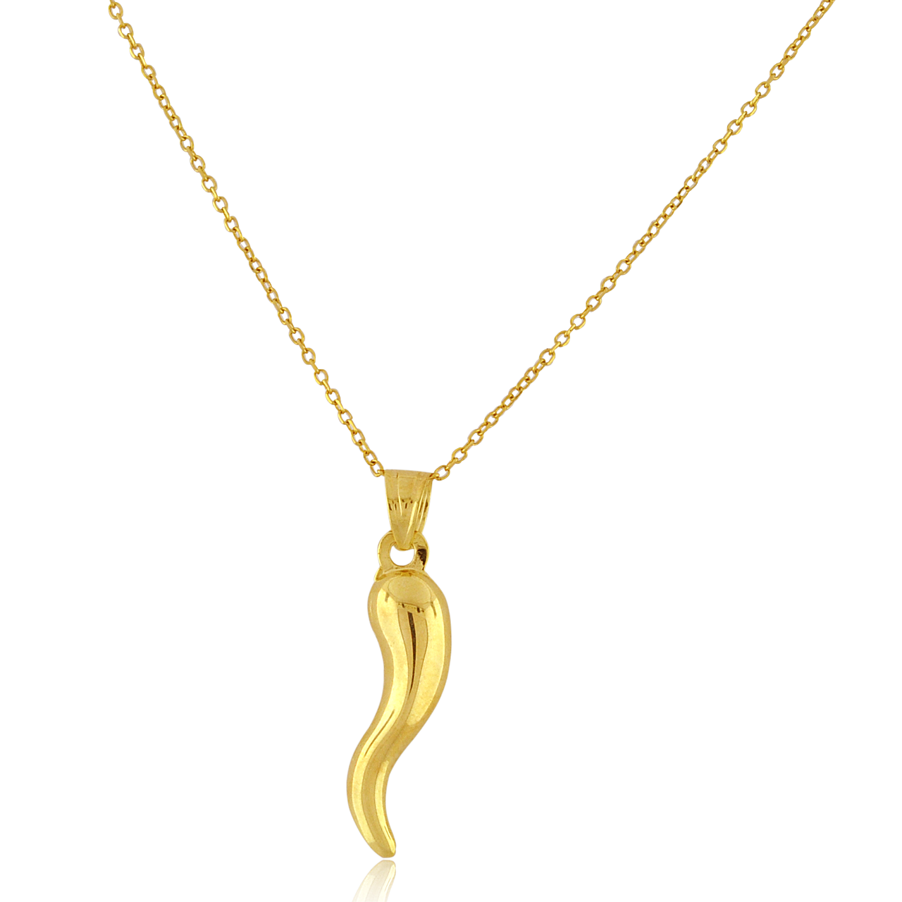 U7 Gold Italian Horn Necklace Amulet Protection Charm Pepper Pendant Italian  Chili Horn Cornicello Necklaces For Men Women - Necklace - AliExpress