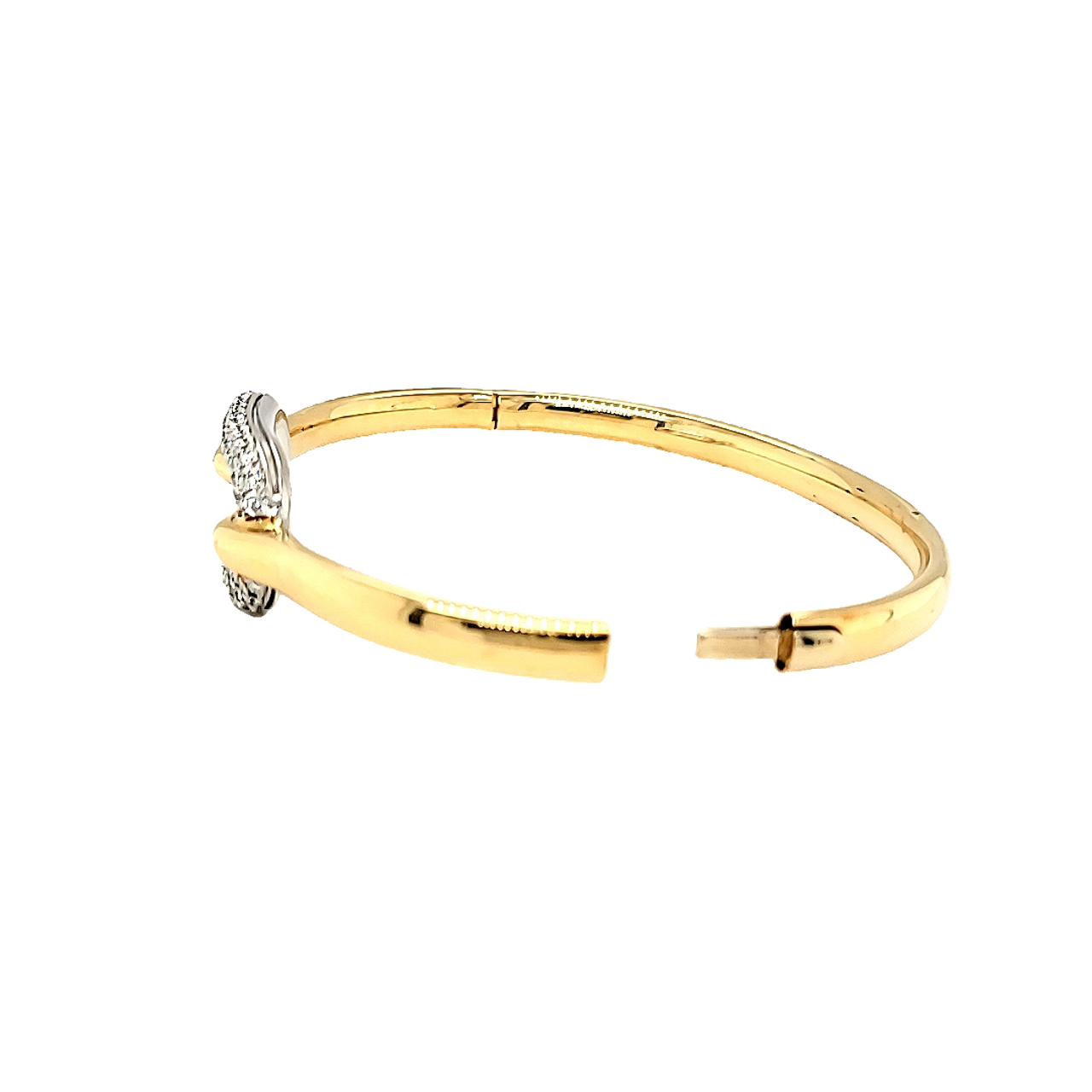 18k Gold Fancy Shape Diamond Bangle, SB64228R 18Y