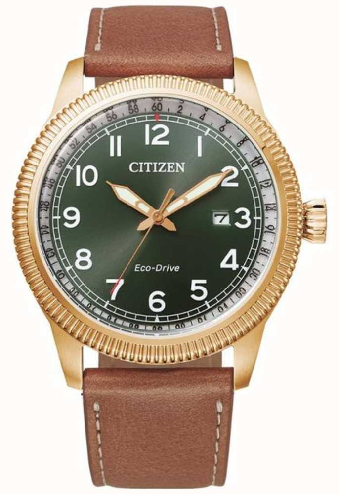 Citizen Men's BM7483-15X Brown Leather Strap Eco-Drive Watch