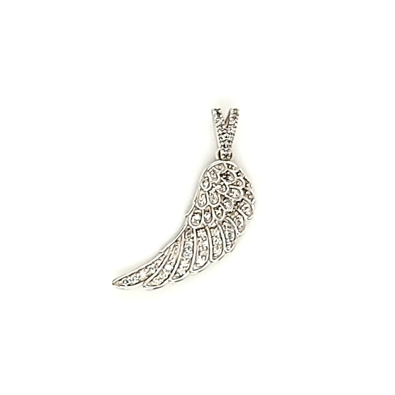 14K White Gold Diamond Angel Wing Charm 51002137 | Shin Brothers*