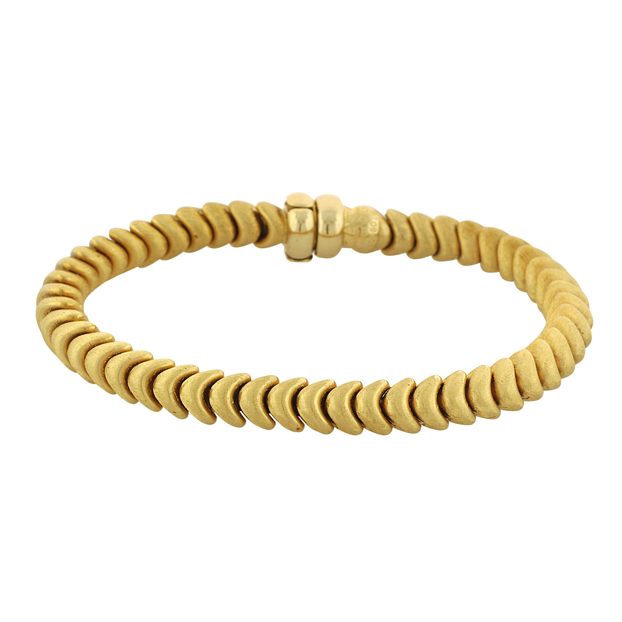 18K Yellow Gold Florentine Finish Bracelet Shin Brothers Jewelers Inc.