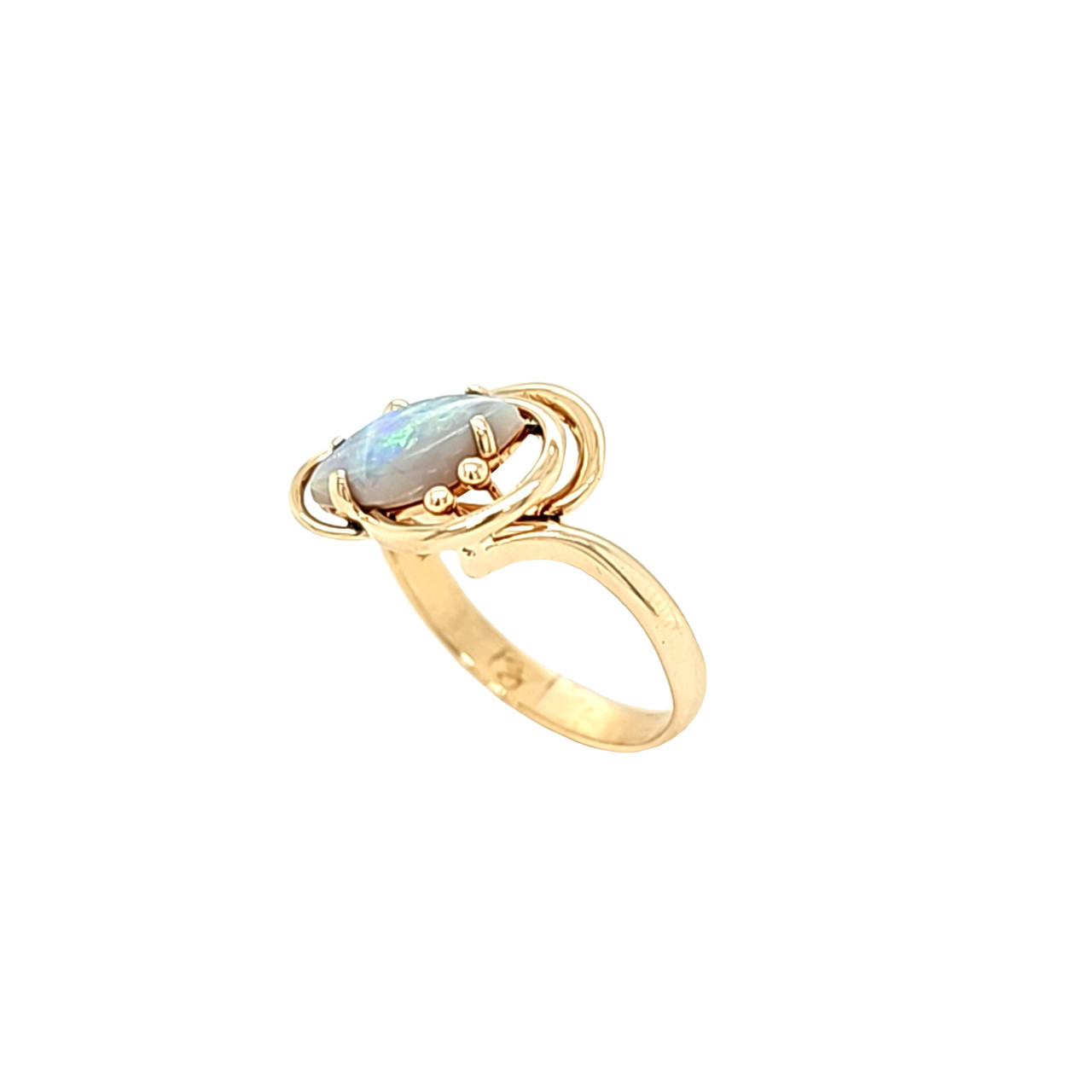 14K Yellow Gold Marquise Opal Ring 12003208 | Shin Brothers*