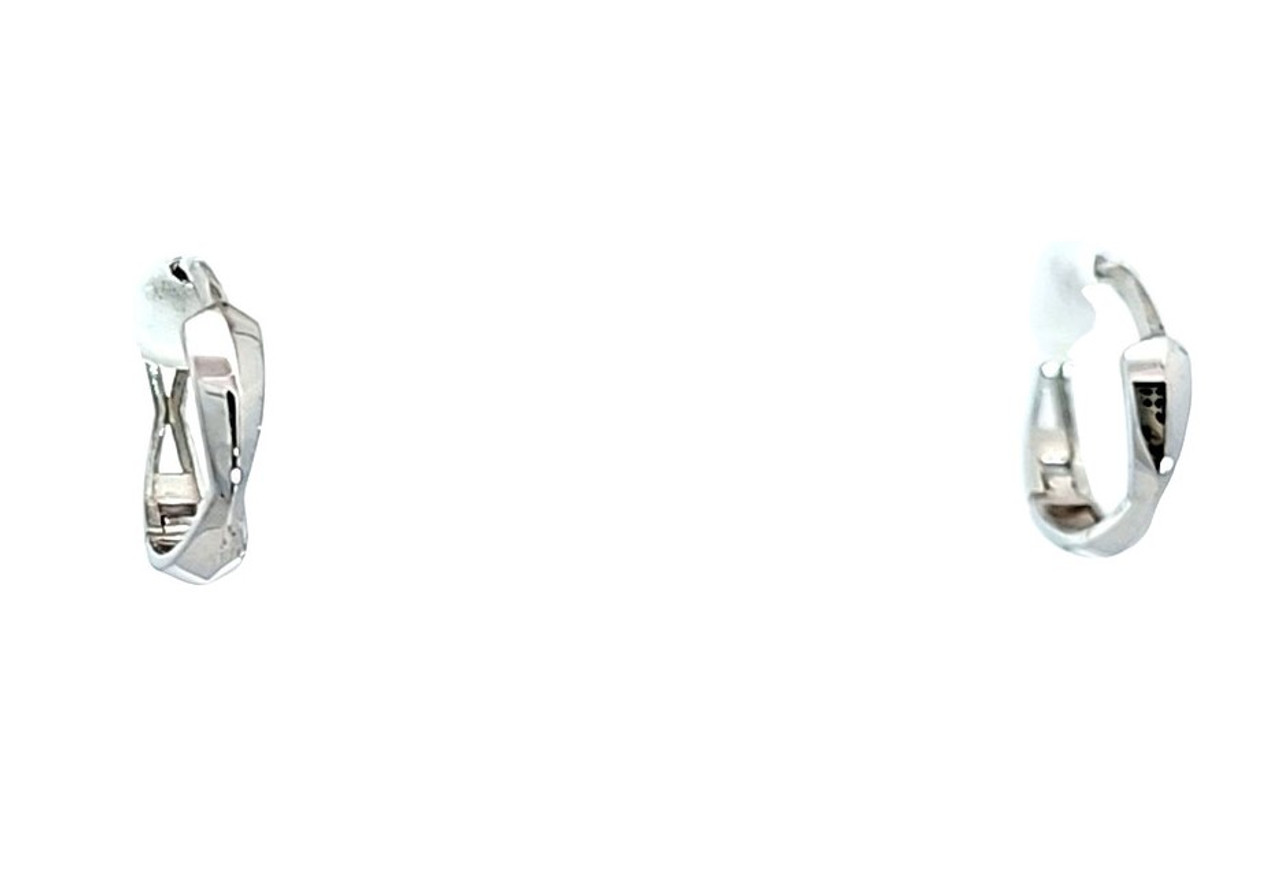 Small Teardrop Kids diamond Earring With Sapphire In 14K White Gold |  Fascinating Diamonds