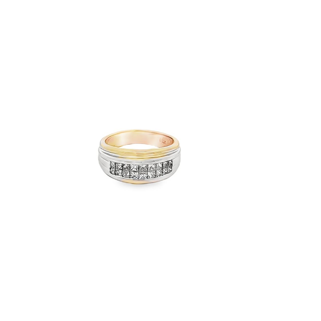 14K Yellow Gold Diamond Invisible Setting Band 11007297 | Shin Brothers**