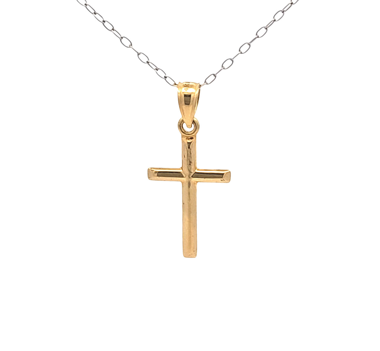 14K Yellow Gold Cross Charm | Shin Brothers Jewelers Inc.