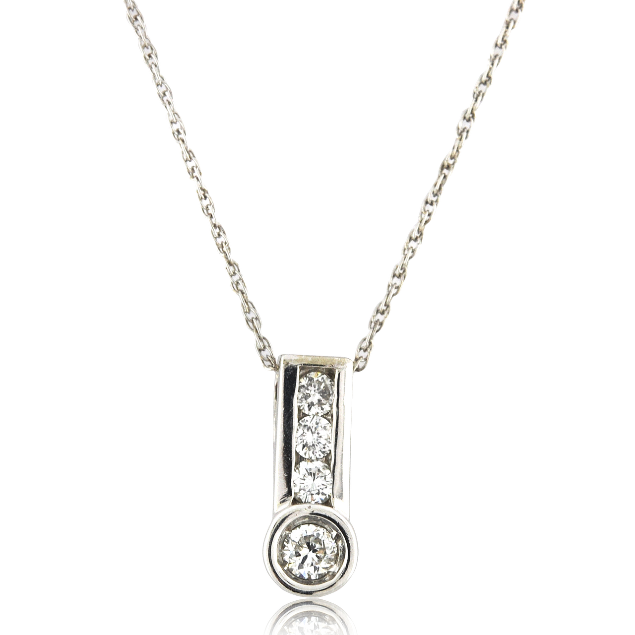 14K White Gold Diamond Pendant 51000872 Shin Brothers*