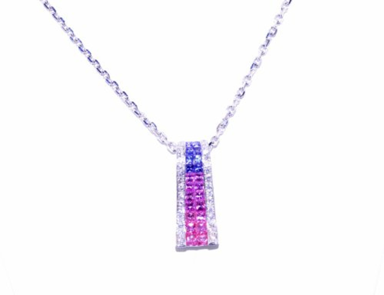 Ombre Pink Sapphire Necklace