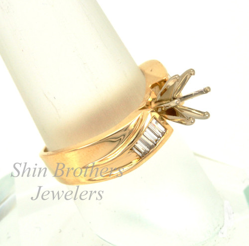 14K Yellow Gold 0.40 ct Diamond Engagement Ring Settings