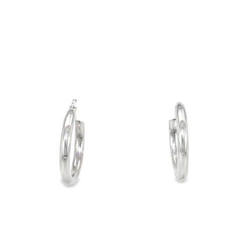 14K White Gold Hoop Earrings 40000132  Shin Brothers* *