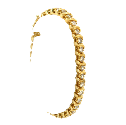 14K Yellow Gold 3.5ctw Diamond Tennis Bracelet 21000376 | Shin Brothers*