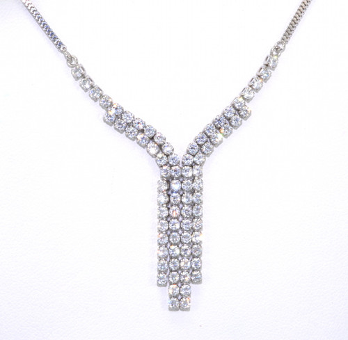 Silver Fancy CZ Necklace 83010403
