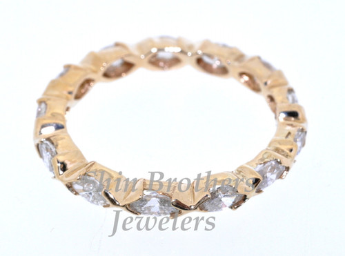 14K Yellow Gold 1.51ctw Marquise Diamond Band 11000072 | Shin Brothers