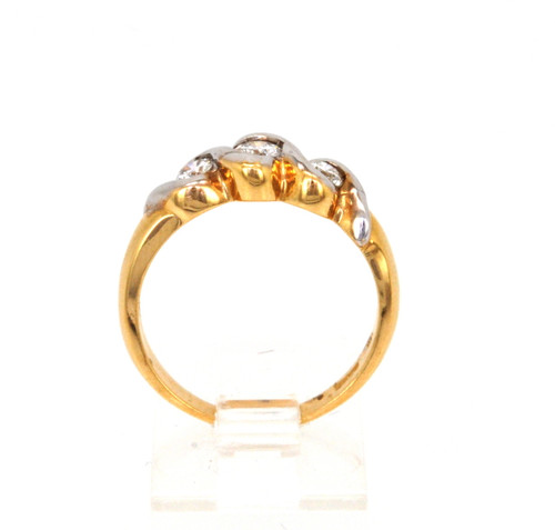 14K Two Tone Gold 3 Stone Diamond Ring 11000742 | Shin Brothers* 14K Two Tone Gold 3 Stone Diamond Ring 11000742 | Shin Brothers*