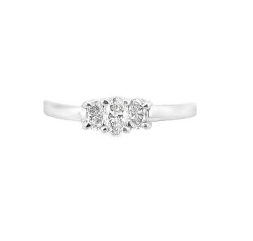 Platinum  3 Stone  Diamond Ring 11003636  | Shin Brothers* 