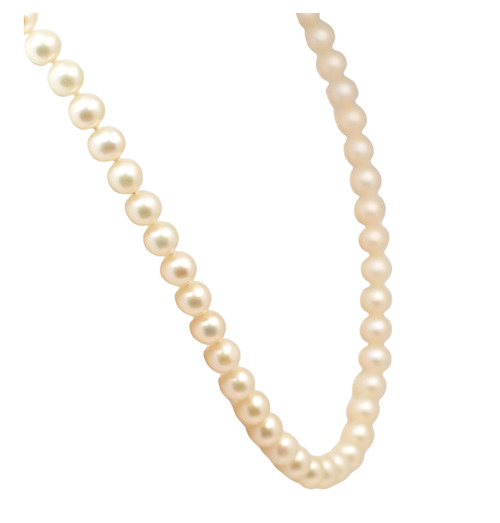 14K Yellow Gold Pearl Necklace 32000332 | Shin Brothers Inc**