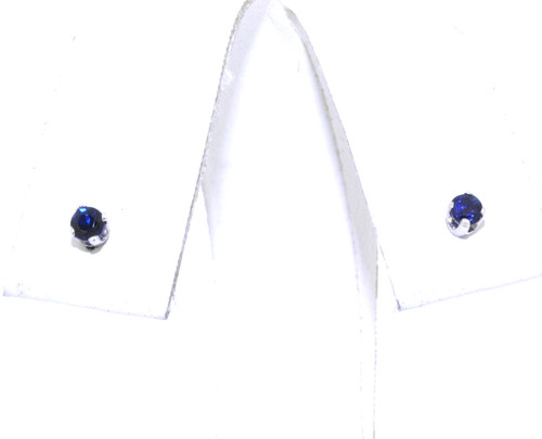 14K White Gold Sapphire Stud Earrings | Shin Brothers*  42002164