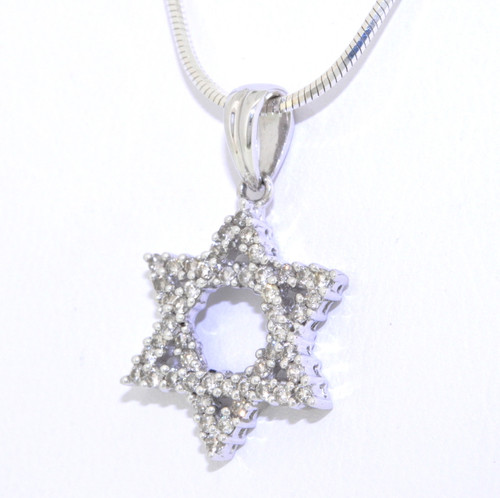 14K White Gold Diamond Star of David Charm 51001660 14K White Gold Diamond Star of David Charm 51001660