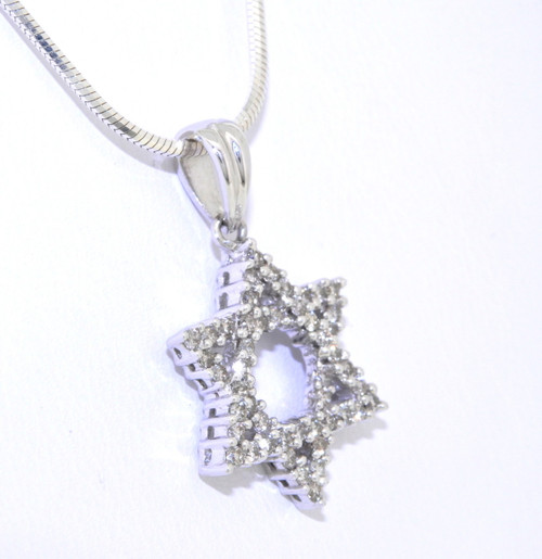 14K White Gold Diamond Star of David Charm 51001660 14K White Gold Diamond Star of David Charm 51001660