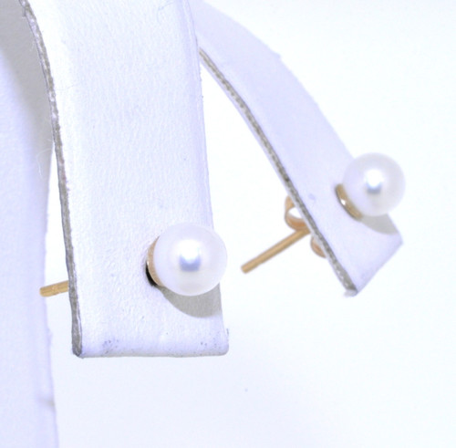 14K Yellow Gold Pearl Stud Earrings 42002148