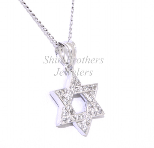 14K White Gold Diamond Star of David Charm 51001688 | Shin Brothers* 14K White Gold Diamond Star of David Charm 51001688 | Shin Brothers*