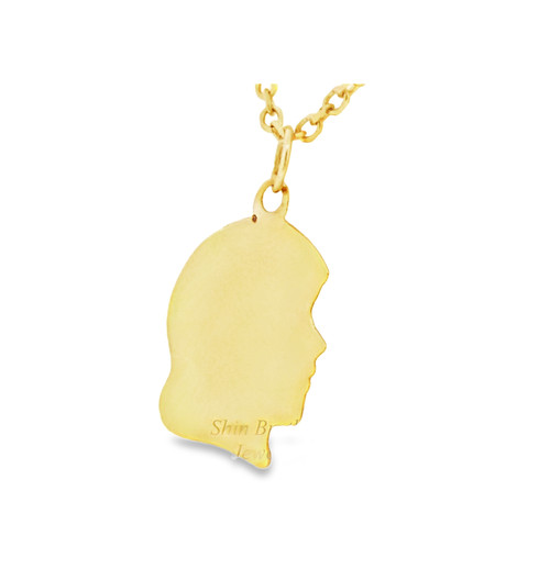 14k Yellow Gold Silhouette Girl Pendant 50000198 | Shin Brothers* *