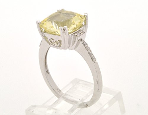 14K White Gold Diamond and Citrine Ring 12002438 | Shin Brothers* 14K White Gold Diamond and Citrine Ring 12002438 | Shin Brothers*