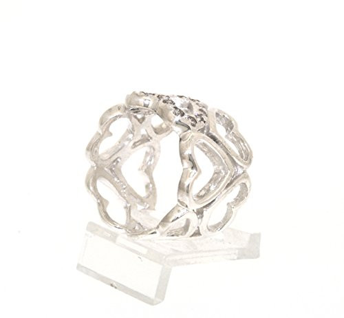 Sterling Silver Diamond Layer Hearts Ring 81010378 | Shin Brothers* Sterling Silver Diamond Layer Hearts Ring 81010378 | Shin Brothers*