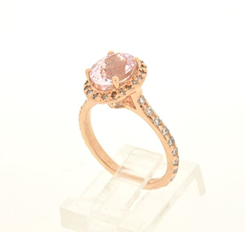 14K Rose Gold Diamond & Kunzite Ring 12002410 | Shin Brothers* 14K Rose Gold Diamond & Kunzite Ring 12002410 | Shin Brothers*