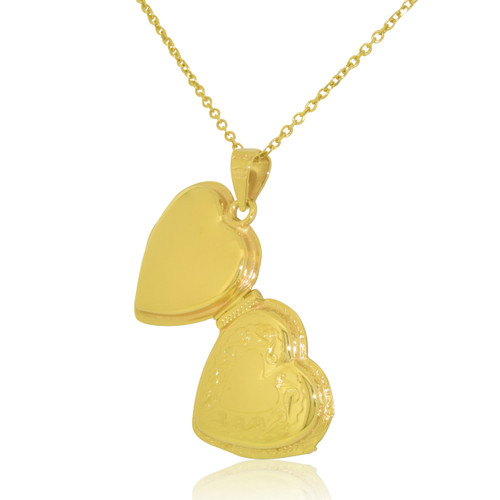 14K Yellow Gold Diamond Cut Heart Locket Charm 50003057 | Shin Brothers* 14K Yellow Gold Diamond Cut Heart Locket Charm 50003057 | Shin Brothers*
