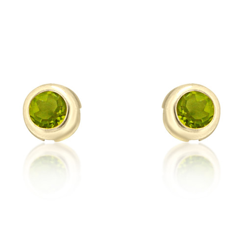 14K Yellow Gold Peridot Earrings 42000223