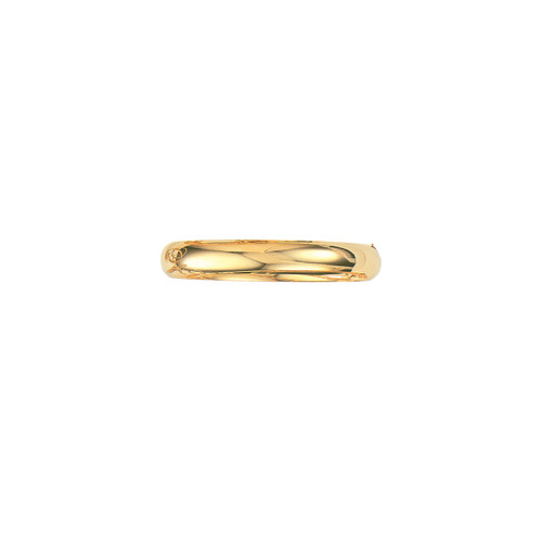 14K Yellow Gold 10mm Polished Bangle 7/16S-08" | Shin Brothers**