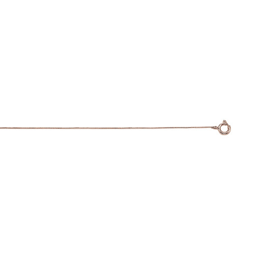 10K 16-inch Rose Gold 0.45mm Shiny Box Chain with Spring Ring Clasp 028PKBOX-16