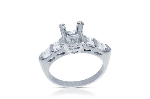 18K White Gold 6.8 Carats Diamond Engagement Ring Setting by Shin Brothers Jewelers Inc. 18K White Gold 6.8 Carats Diamond Engagement Ring Setting by Shin Brothers Jewelers Inc.