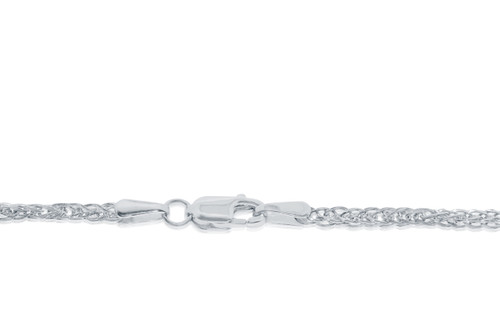 14K White Gold Hollow Wheat Chain 30002441 | Shin Brothers* 14K White Gold Hollow Wheat Chain 30002441 | Shin Brothers*