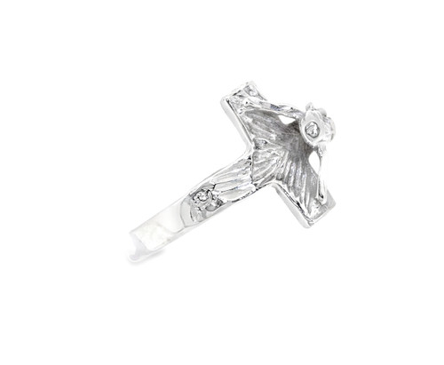14K White Gold Crucifix Ring 10000422 | Shin Brothers* 14K White Gold Crucifix Ring 10000422 | Shin Brothers*