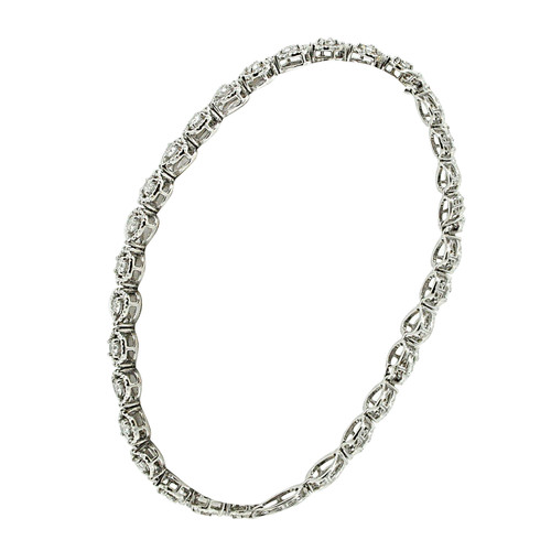 14K White Gold Diamond Heart Bracelet 21000645 | Shin Brothers* 
