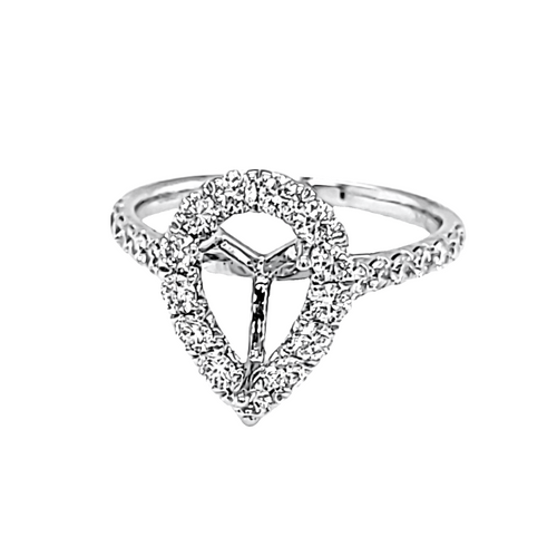 18K White Gold 0.88ct Diamond Pear-shaped Engagement Ring Setting 11006934 | Shin Brothers* 