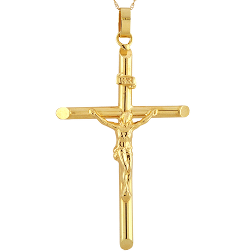 14K Yellow Gold Crucifix Pendant 50003642 | Shin Brothers**