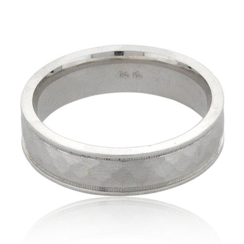14K White Gold Comfort-Fit Wedding Band 10016064 | Shin Brothers*