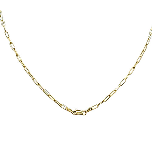 14K Yellow Gold Paper Clip Chain with Amethyst 32000637 | Shin Brothers* 14K Yellow Gold Paper Clip Chain with Amethyst 32000637 | Shin Brothers*