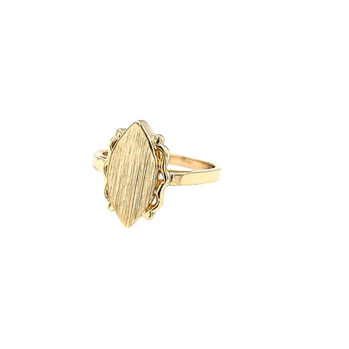 10K Yellow Gold Signet Ring 19000013 | Shin Brothers*