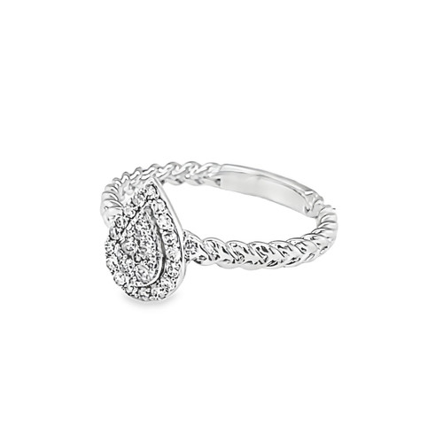 14K White Gold Diamond Teardrop Ring 11006793 | Shin Brothers* 14K White Gold Diamond Teardrop Ring 11006793 | Shin Brothers*