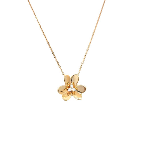 14K Rose Gold Diamond Shamrock Necklace 31001150 | Shin Brothers* 14K Rose Gold Diamond Shamrock Necklace 31001150 | Shin Brothers*