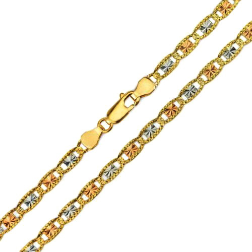 14K Tri Color Gold Valentino 18" Chain 30004297 | Shin Brothers*