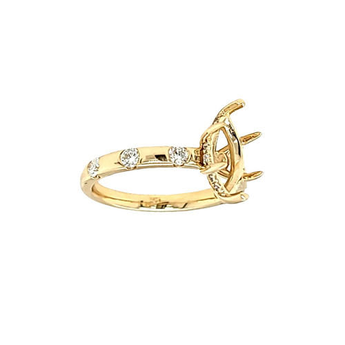 14K Yellow Gold Marquise Setting with Diamond Accents Ring 11007023 | Shin Brothers* 14K Yellow Gold Marquise Setting with Diamond Accents Ring 11007023 | Shin Brothers*