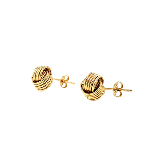 14K Yellow Gold Knot Stud Earrings 40002745 | Shin Brothers* 14K Yellow Gold Knot Stud Earrings 40002745 | Shin Brothers*