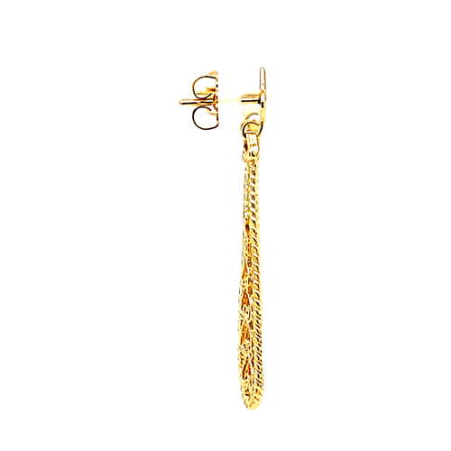 14K Yellow Gold Hanging Filigree Drop Earrings 40003210 | Shin Brothers* 14K Yellow Gold Hanging Filigree Drop Earrings 40003210 | Shin Brothers*