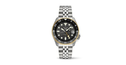 Seiko 5 Sports Two Toned SSK021 Automatic GMT Black Dial Watch | Shin Brothers* 