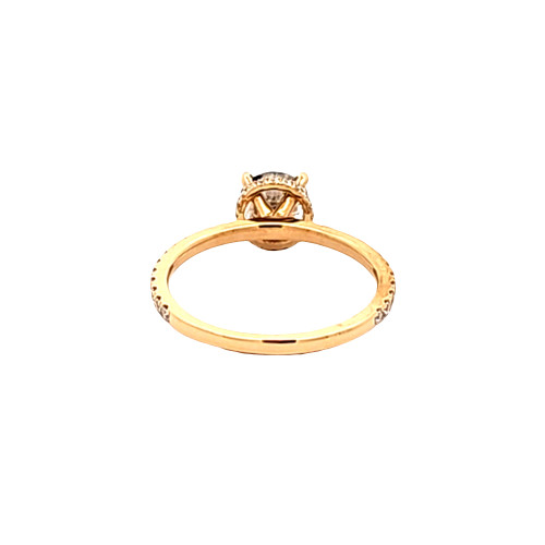 18K Yellow Gold 1.11ct Lab Diamond Engagement Ring | Shin Brothers Jewelers Inc. 18K Yellow Gold 1.11ct Lab Diamond Engagement Ring | Shin Brothers Jewelers Inc.
