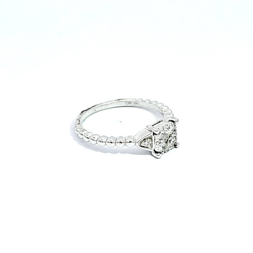 14K White Gold Diamond Engagement Ring 11007188 By Shin Brothers* 14K White Gold Diamond Engagement Ring 11007188 By Shin Brothers*
